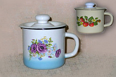 Кружка 1,0л с крышкой с рисунком