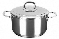 Кастрюля 6,0л металлическая крышка Сафия ТМ KUKMARA
