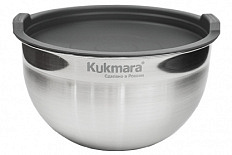 Миска 4,9л 24см пластмассовая крышка ТМ KUKMARA