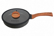 Сковорода литая 22см стеклянная крышка Стелла Ристретто ТМ KUKMARA