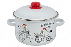 Кастрюля 4,0л цилиндрическая Летний двор / Chickens’stories ТМ FOOD ATELIER